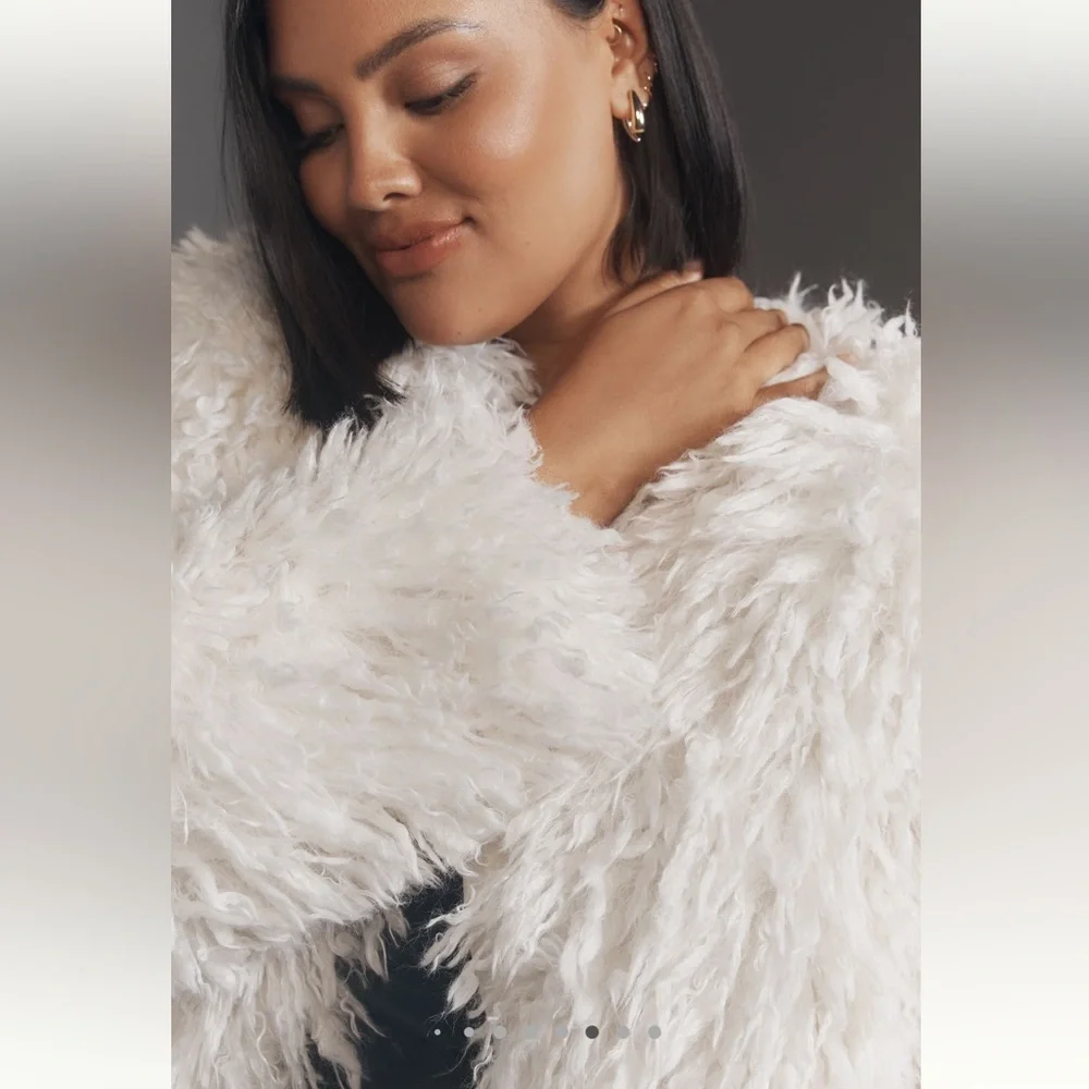 Anthropologie NWT Sz XS shaggy faux fur jacket; top-rated & sold out @anthro - Picture 7 of 16